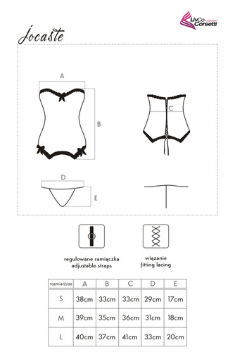 Jocaste LC 16039 Fűző + G-string LivCo Corsetti divat