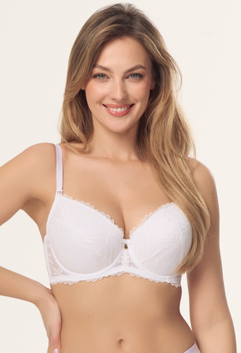 Push-Up melltartó Petra BP16 Mefemi by Nipplex - fehér, csipke, push hatású