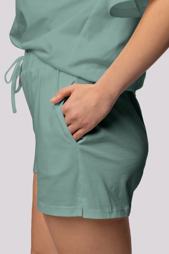 Bliss rövid ujjú női pizsama Mona olívazöld