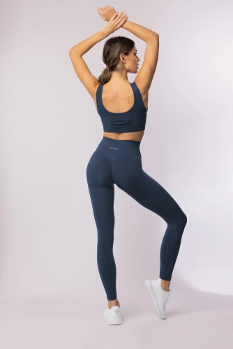Női leggings SPAIO Flex Innergy 2.0 tengerészkék - varrás nélküli, regenerációs támogatással