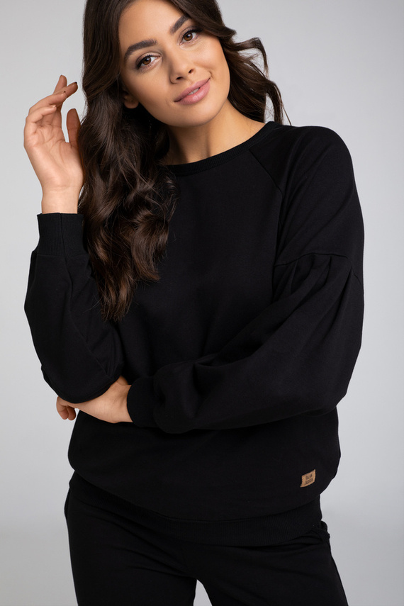 Parma Női hosszú ujjú szett, nadrág olasz divat - fekete