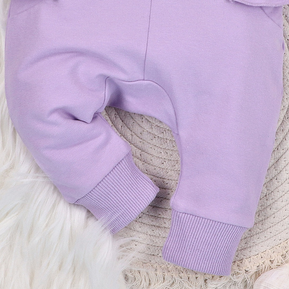 ABN-5485 Víz alatti világ Nini melegítőnadrág - organikus pamut, lila, babák számára