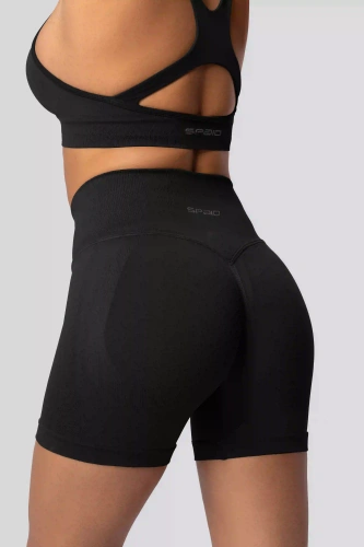 Spaio PUSH-UP PRO alakformáló varrás nélküli női rövidnadrág magas derék black