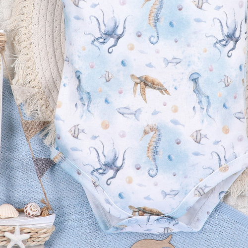 ABN-5447 Sea Of Joy organikus pamut body Nini - organikus pamut, rövid ujjú, rövid ujjú