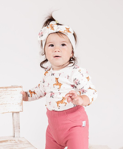 216095 Lala - Nicol baba bodysuit, pamut, hosszú ujjú, szarvasbőr, szarvasbőr