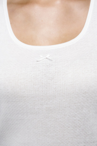 Debi Női széles pántos póló olasz divat - fehér