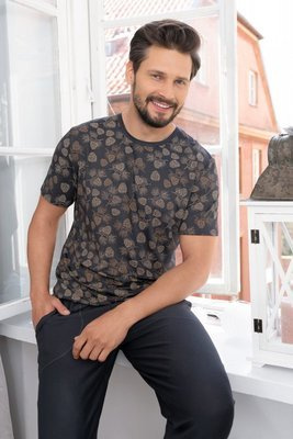 Pinus pizsama Férfi rövid ujjú, hosszú nadrág olasz divat - print/grafit