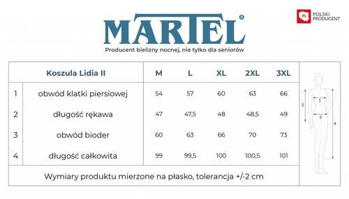 Pamut hálóing Lidia II 270 Martel levél minta V kivágás