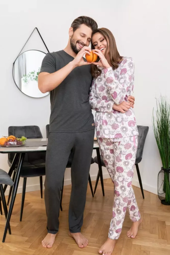 Női pizsama hosszú ujjú, nadrág Lobelia Italian Fashion -