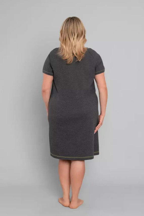 Volta rövid ujjú hálóing Olasz divat - sötét melange/zöld