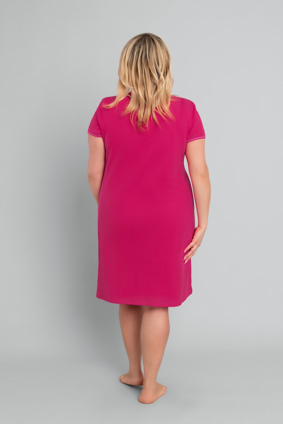 Őrült rövid ujjú hálóing Italian Fashion - bíborvörös