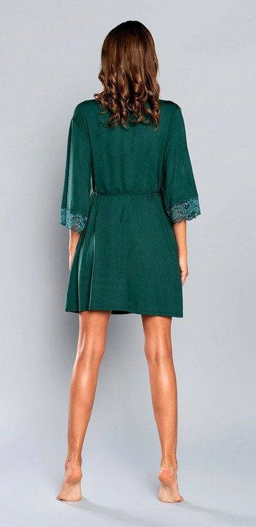 Samaria fürdőköpeny olasz divat 3/4 ujjú - sötétzöld