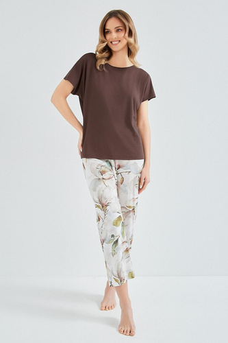 Női pizsama Taro Apolonia 3606 viszkóz pamut 7/8 nadrág kényelmes