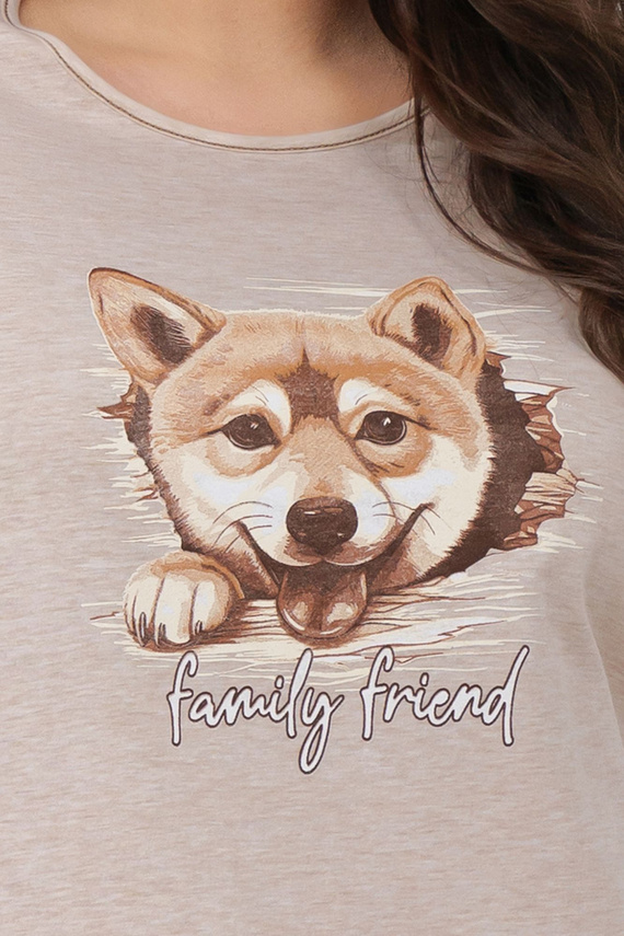 Női hálóing Shiba Italian Fashion 100% pamut rövid ujjú