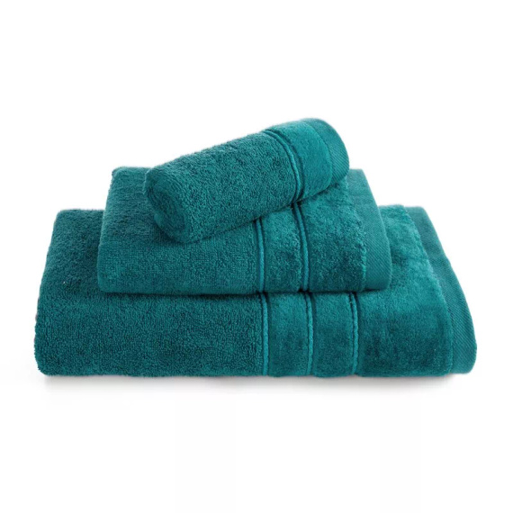 Eurofirany törölköző szett 3 részes puha nedvszívó prémium törölköző Sibel dark turquoise