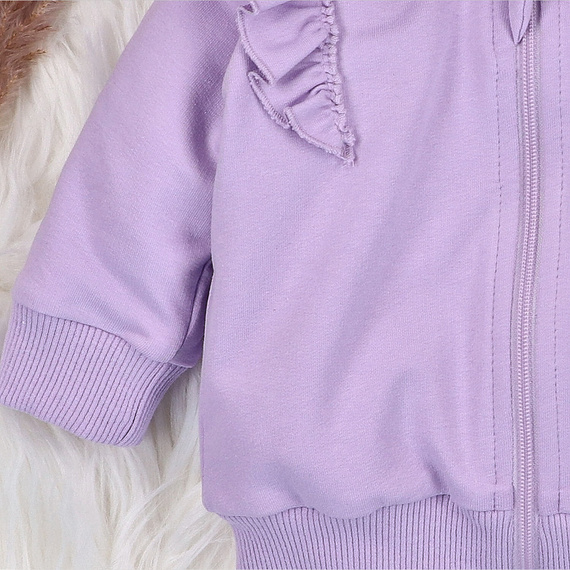 ABN-5488 Underwater World Nine organikus pamut pulóver, lila, cipzáras, kapucnis pulóver, kapucnis pulcsi