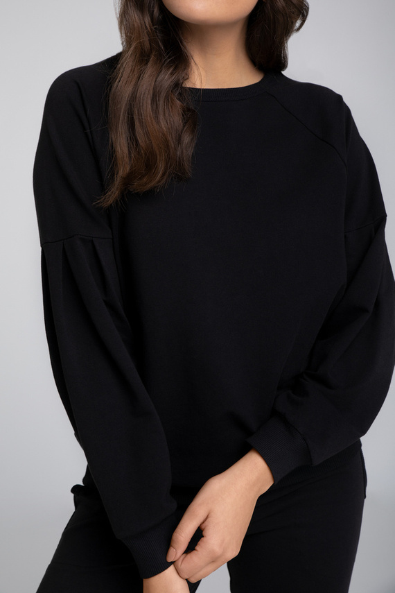 Parma Női hosszú ujjú szett, nadrág olasz divat - fekete