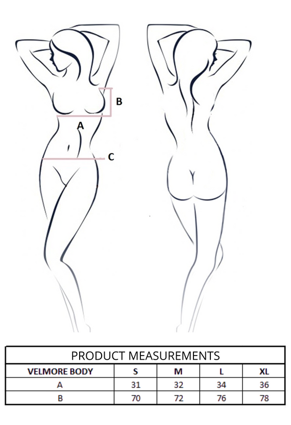 Velmore Body Black Passion fekete - elegáns női test