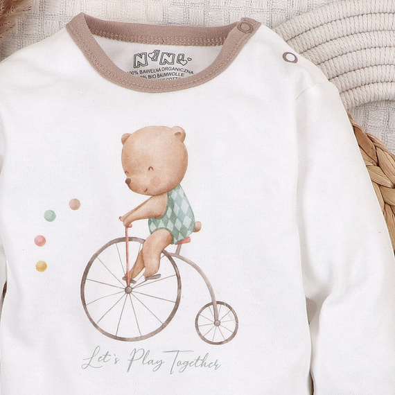 ABN-5584 Circus Baby bodysuit by Nini - 100% organikus pamut, puha a bőrön, lengyel gyártás