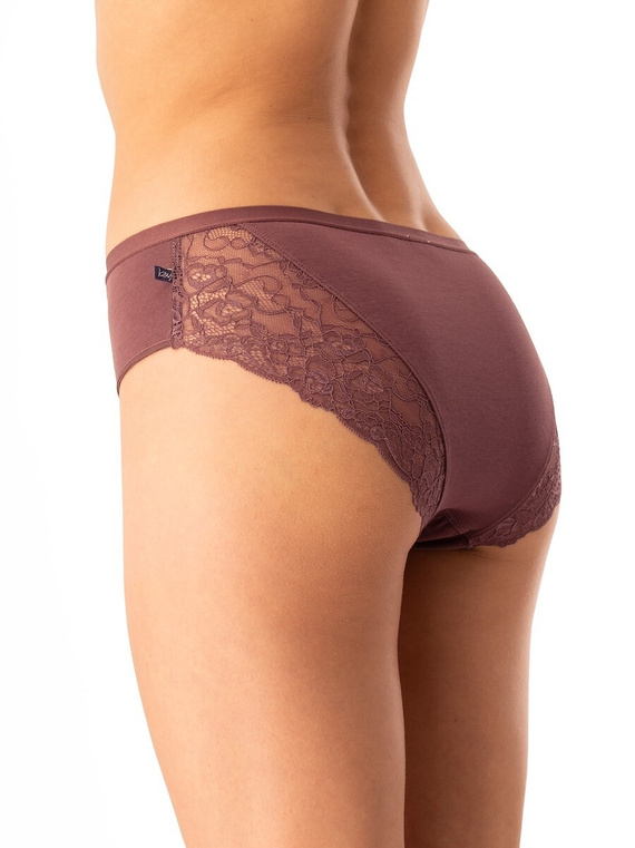 Női pamut bugyi Key LPC 590 bézs barna - 2 db-os készlet dobozban, kényelmes szabásvonalú