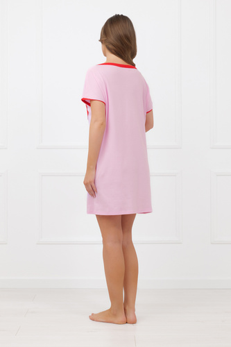 Sabrina Italian Fashion női hálóing 100% pamut – rövid ujj, szív