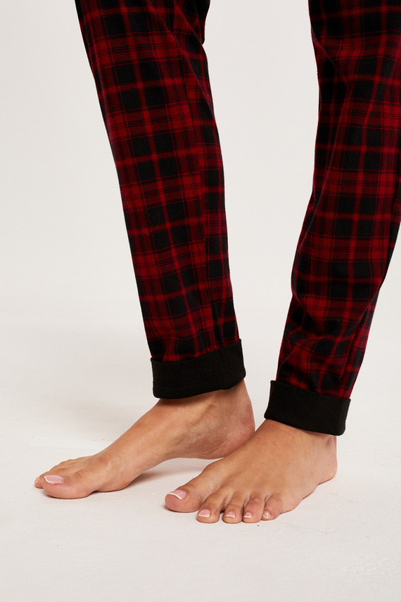 Ordesa Női pizsama hosszú ujjú, hosszú nadrág olasz divat - fekete/print