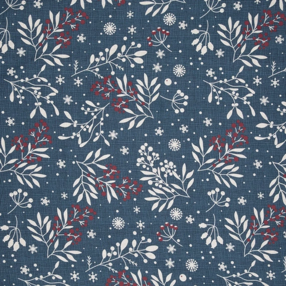 Kristy karácsonyi ágynemű Eurofirany tengerészkék/bordeaux - ranforce pamut, megfordítható