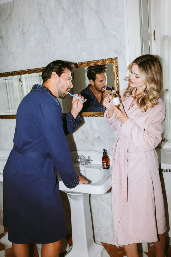 Gerard férfi háziköntös - 100% pamut, klasszikus szabás, elegáns kivitelben Olasz Divat