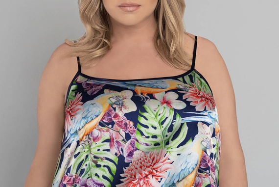 Polinézia Női pizsama, rövidnadrág Italian Fashion - virágmintás, keskeny pántos női pizsama