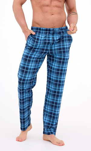 691/62 Cornette férfi pizsamanadrág - hosszú, kockás, pamut, pamut
