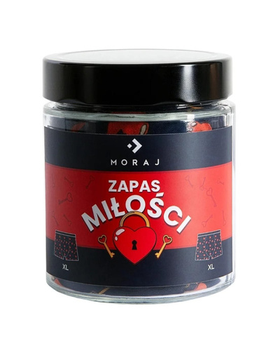 Férfi Moraj MBX600-366 'Love Stock' boxeralsó - prémium pamut, sötétkék, ajándék üvegedényben