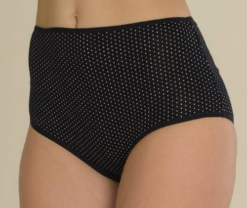 018 Sara De lafense magas szárú alsónadrág - tengerészkék pöttyös