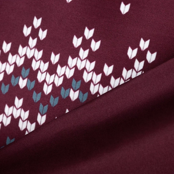 Matt Karácsonyi ágynemű mikroszálas Eurofirany bordó - skandináv stílusú nyomtatással díszítve