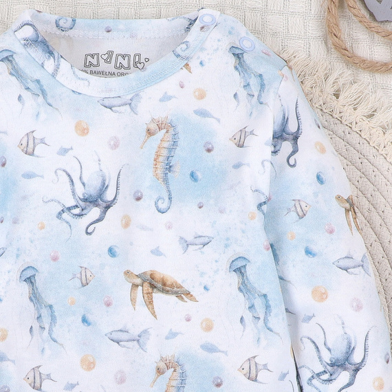 ABN-5445 Sea Of Joy organikus pamut body Nini - organikus pamut, hosszú ujjú, hosszú ujjú