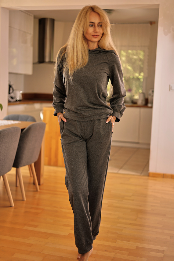 Brav női tréningruha Mirale | Kényelmes pamut szett | Lengyel gyártmány - szürke