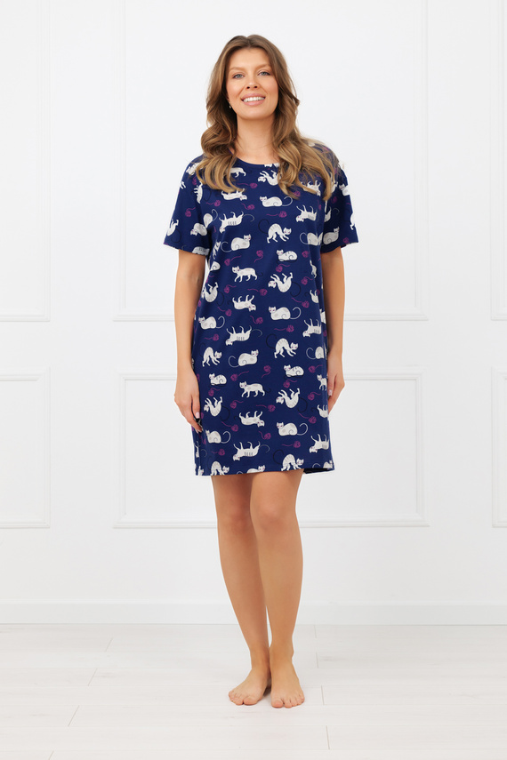 Mimi Italian Fashion női hálóing 100% pamut – rövid ujjú, kényelmes