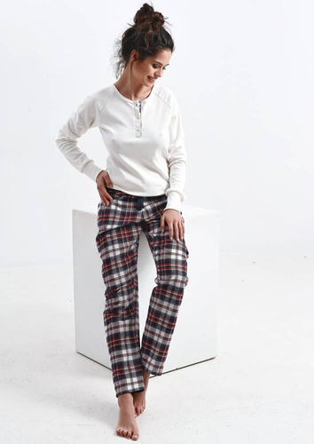 Mollie Női pizsama Sensis Interlock - krém színű