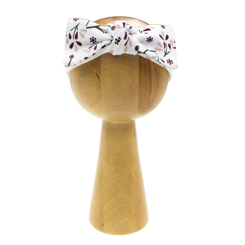 217065 Alisa Nicol pamut fejpánt masnival - virágos mintával