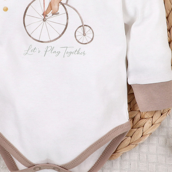 ABN-5584 Circus Baby bodysuit by Nini - 100% organikus pamut, puha a bőrön, lengyel gyártás