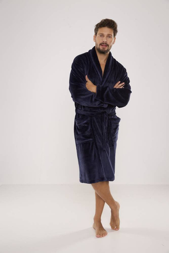 716 Rafael férfi köntös De lafense - tengerészkék