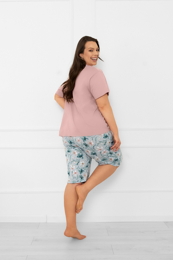 Női pizsama Perlis - rövid ujjú, rövid nadrágos, pamut Italian Fashion