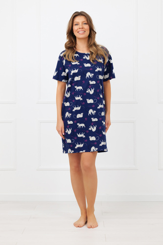 Mimi Italian Fashion női hálóing 100% pamut – rövid ujjú, kényelmes