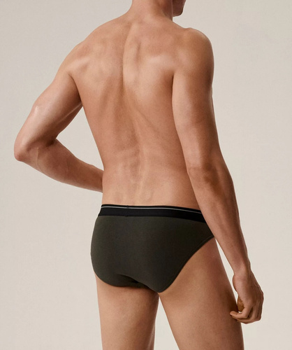 Atlantic férfi alsónadrág 3MP-094/25 lila-fekete khaki pamut, 3 csomag, klasszikus szabás, klasszikus szabás