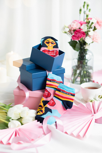 K89S Super Mama lábzokni olasz divat - tengerészkék/színek