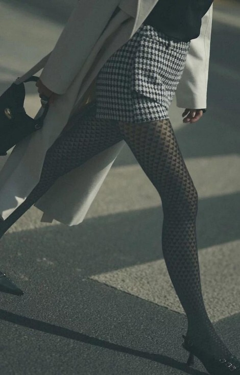 1233 Cherie harisnyanadrág Gabriella 60 den fekete - szív minta, 3D