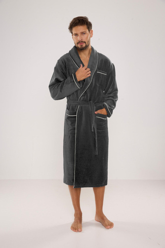 735 Manuele férfi köntös De Lafense - grafit