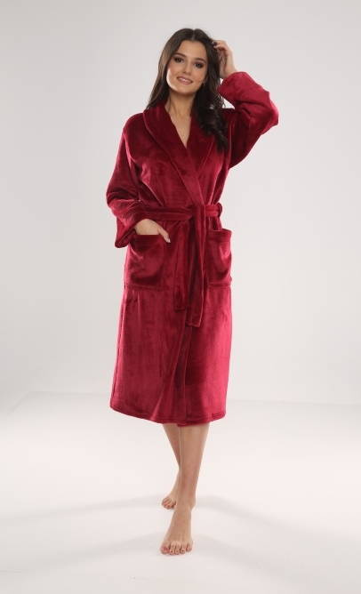 628 Abigail Long Forex női fürdőköpeny - bordó színű