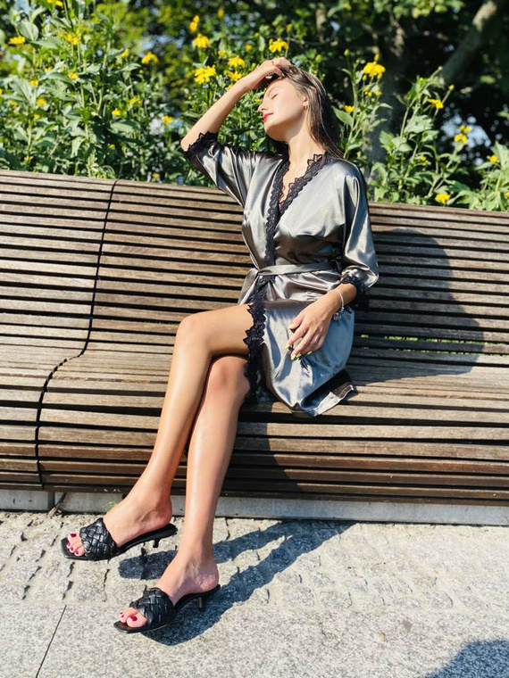 929 Kleoree Női fürdőköpeny De Lafense - szürke