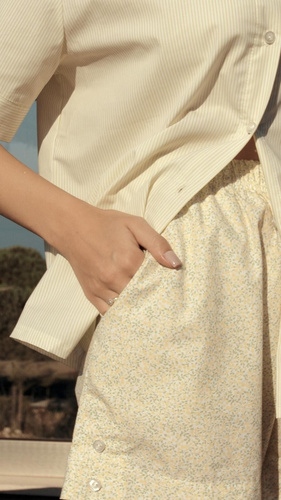 Sensis Ophelia női pizsama lime – nyári szett, 100% pamut