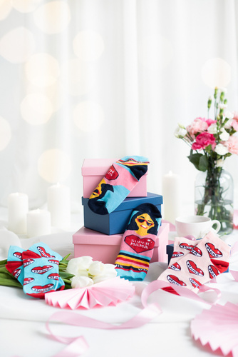 K89S Super Mama lábzokni olasz divat - tengerészkék/színek